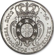 Portugal 5 Euro Numismatic Treasurers - Joao V 2012 L KM# 817 5€ REPÚBLICA PORTUGUESA 2012 INCM R. VASQUEZ coin reverse Portugal 5 Euro Numismatic Treasurers - Joao V 2012 L KM# 817 5€ REPÚBLICA PORTUGUESA 2012 INCM R. VASQUEZ coin reverse