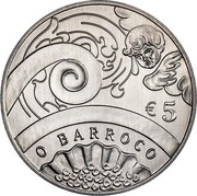 Portugal 5 Euro The Baroque Age 2018 INCM O BARROCO € 5 coin reverse