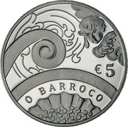 Portugal 5 Euro The Baroque Age 2018 INCM Proof O BARROCO € 5 coin reverse