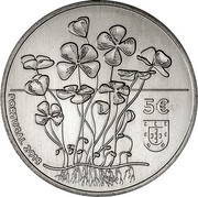 Portugal 5 Euro The Four Leaf Clover 2018 INCM PORTUGAL 2018 5€ coin obverse