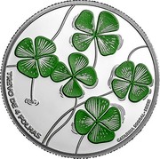 Portugal 5 Euro The Four Leaf Clover 2018 INCM Proof TREVO DE 4 FOLHAS CATARINA SOBRAL - INCM coin reverse