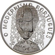 Portugal 5 Euro The Modernism - Almada Negreiros 2016 INCM Proof PORTUGAL 2016 E R. VASQUEZ INCM coin reverse Portugal 5 Euro The Modernism - Almada Negreiros 2016 INCM Proof PORTUGAL 2016 E R. VASQUEZ INCM coin reverse