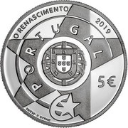 Portugal 5 Euro The Renaissence 2019 INCM Proof PORTUGAL 5€ O RENASCIMENTO 2019 INCM - E. BYRNE coin obverse