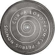 Portugal 5 Euro The Renaissence 2019 INCM Proof CURVA LOXODRÓMICA PETRUS NONIUS coin reverse