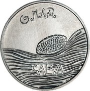 Portugal 5 Euro The Sea Drawn by a Child 2019 INCM O MAR SALVA coin reverse