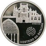 Portugal 5 Euro World Heritage - Monastery of Batalha 2005 Proof KM# 761a UNESCO PATRIMÓNIO MUNDIAL MOSTEIRO DA BATALHA coin reverse