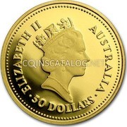 Australia 50 Dollars (The Australian Nugget) 50 DOLLARS AUSTRALIA ELIZABETH II coin obverse