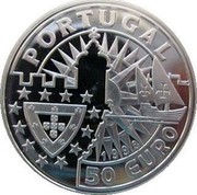 Portugal 50 Euro Leonor de Portugal 1998 X# 73a PORTUGAL 1998 50 EURO coin obverse