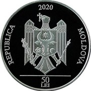 Moldova 50 Lei 100 Anniversary of the Birth of Valentina Rusu Ciobanu 2020  Proof REPUBLICA 2020 MOLDOVA 50 LEI coin obverse Moldova 50 Lei 100 Anniversary of the Birth of Valentina Rusu Ciobanu 2020  Proof REPUBLICA 2020 MOLDOVA 50 LEI coin obverse