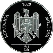 Moldova 50 Lei 200 Anniversary of the Birth of Alexandru Ioan Cuza 2020  Proof REPUBLICA 2020 MOLDOVA 50 LEI coin obverse Moldova 50 Lei 200 Anniversary of the Birth of Alexandru Ioan Cuza 2020  Proof REPUBLICA 2020 MOLDOVA 50 LEI coin obverse