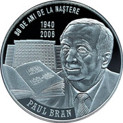 Moldova 50 Lei 80th Anniversary of the Birth of Paul Bran 2020  Proof 80 DE ANI DE LA NAȘTERE 1940 2006 ASEM 1991-1994 PAUL BRAN coin reverse Moldova 50 Lei 80th Anniversary of the Birth of Paul Bran 2020  Proof 80 DE ANI DE LA NAȘTERE 1940 2006 ASEM 1991-1994 PAUL BRAN coin reverse