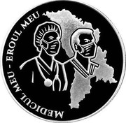 Moldova 50 Lei My Doctor - My Hero 2020  Proof MEDICUL MEU – EROUL MEU coin reverse Moldova 50 Lei My Doctor - My Hero 2020  Proof MEDICUL MEU – EROUL MEU coin reverse