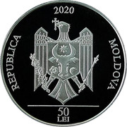 Moldova 50 Lei Traditional Ornament 2020  Proof REPUBLICA 2020 MOLDOVA 50 LEI coin obverse Moldova 50 Lei Traditional Ornament 2020  Proof REPUBLICA 2020 MOLDOVA 50 LEI coin obverse