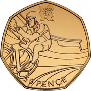 UK 50 Pence Cycling 2010  Proof 50 PENCE coin reverse UK 50 Pence Cycling 2010  Proof 50 PENCE coin reverse