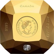 Canada 500 Dollars Forevermark Diamond 2020  Proof 2020 CANADA 500 DOLLARS ELIZABETH II D G REGINA coin obverse