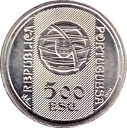 Portugal 500 Esc 150th Anniversary of the Bank of Portugal 1996 KM# 702 REPUBLICA PORTUGUESA 500 ESC. INCM coin obverse Portugal 500 Esc 150th Anniversary of the Bank of Portugal 1996 KM# 702 REPUBLICA PORTUGUESA 500 ESC. INCM coin obverse
