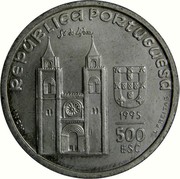 Portugal 500 Esc 800th Anniversary of the Birth of Saint Anthony 1995 KM# 686 REPÚBLICA PORTUGUESA SÉ DE LISBOA INCM 1995 500 ESC L. FREITAS coin obverse