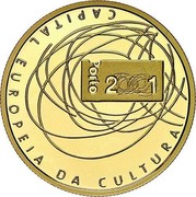 Portugal 500 Escudos European Culture Capital 2001 INCM Proof KM# 733b 2001 CAPITAL EUROPEIA DA CULTURA PORTO coin reverse Portugal 500 Escudos European Culture Capital 2001 INCM Proof KM# 733b 2001 CAPITAL EUROPEIA DA CULTURA PORTO coin reverse