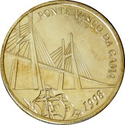 Portugal 500 Escudos Vasco da Gama Bridge 1998 KM# 705 PONTE VASCO DA GAMA 1998 coin reverse Portugal 500 Escudos Vasco da Gama Bridge 1998 KM# 705 PONTE VASCO DA GAMA 1998 coin reverse