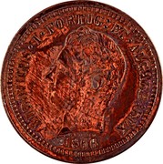 Portugal 5000 Reis Luis I Pattern 1866  KM# Pn150 LUDOVICUS I PORTUG ET ALGARB REX C. WIENER 1866 coin obverse Portugal 5000 Reis Luis I Pattern 1866  KM# Pn150 LUDOVICUS I PORTUG ET ALGARB REX C. WIENER 1866 coin obverse