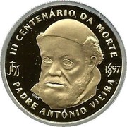 Portugal 500$00 300th Anniversary of the Death of Father Antonio Vieira 1997 Proof KM# 701b III CENTENÁRIO DA MORTE 16997 PADRE ANTÓNIO VIEIRA INCM H. BATISTA coin reverse