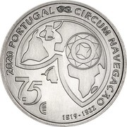 Portugal 7,5 Euro 500th Anniversary of Magellan circun-navigation: The Passage of the Strait 2020 INCM 2020 PORTUGAL CIRCUM NAVEGAÇÃO 7,5 € 1519-1522 coin obverse Portugal 7,5 Euro 500th Anniversary of Magellan circun-navigation: The Passage of the Strait 2020 INCM 2020 PORTUGAL CIRCUM NAVEGAÇÃO 7,5 € 1519-1522 coin obverse