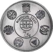 Portugal 7,5 Euro Historical train 2020 INCM PORTUGAL 2020 7.5€ coin obverse Portugal 7,5 Euro Historical train 2020 INCM PORTUGAL 2020 7.5€ coin obverse