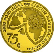 Portugal 7,5 Euro The Passage of the Strait 2020 INCM Proof 2020 PORTUGAL CIRCUM NAVEGAÇÃO 7,5 € 1519-1522 coin obverse Portugal 7,5 Euro The Passage of the Strait 2020 INCM Proof 2020 PORTUGAL CIRCUM NAVEGAÇÃO 7,5 € 1519-1522 coin obverse