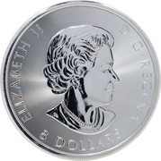 Canada 8 Dollars Snowy Owl 2018 Proof 8 DOLLARS ELIZABETH II D G REGINA coin obverse Canada 8 Dollars Snowy Owl 2018 Proof 8 DOLLARS ELIZABETH II D G REGINA coin obverse