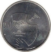 Portugal 8 Euro European Football Championship in Portugal - The Keeper's Save 2004 INCM KM# 756 TM UEFA EURO 2004 PORTUGAL JOÃO DUARTE INCM coin reverse Portugal 8 Euro European Football Championship in Portugal - The Keeper's Save 2004 INCM KM# 756 TM UEFA EURO 2004 PORTUGAL JOÃO DUARTE INCM coin reverse