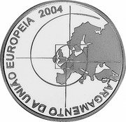 Portugal 8 Euro European Union Enlargment 2004 INCM KM# 753 ALARGAMENTO DA UNIÃO EUROPEIA 2004 coin reverse Portugal 8 Euro European Union Enlargment 2004 INCM KM# 753 ALARGAMENTO DA UNIÃO EUROPEIA 2004 coin reverse