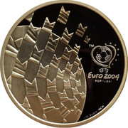 Portugal 8 Euro Values of Football - Celebration 2003 INCM Proof KM# 750a TM UEFA EURO 2004 PORTUGAL JOÃO DUARTE - INCM coin reverse Portugal 8 Euro Values of Football - Celebration 2003 INCM Proof KM# 750a TM UEFA EURO 2004 PORTUGAL JOÃO DUARTE - INCM coin reverse