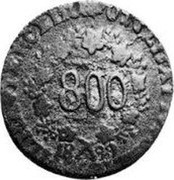 Portugal 800 Reis Maria II in Exile 1829 KM# Pn6 coin obverse Portugal 800 Reis Maria II in Exile 1829 KM# Pn6 coin obverse