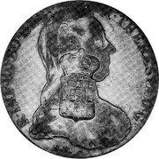 Portugal Thaler Maria Theresa Thaler 1834 X# 11 R IMP HU BO REG M THERESIA D G S F coin obverse Portugal Thaler Maria Theresa Thaler 1834 X# 11 R IMP HU BO REG M THERESIA D G S F coin obverse