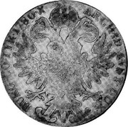 Portugal Thaler Maria Theresa Thaler 1834 X# 11 BURG CO IIR 1780 X ARCHID AVST DUX coin reverse Portugal Thaler Maria Theresa Thaler 1834 X# 11 BURG CO IIR 1780 X ARCHID AVST DUX coin reverse