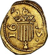 Spain 1/2 Escudo Crowned Arms 1695 KM# 26 LI O coin obverse Spain 1/2 Escudo Crowned Arms 1695 KM# 26 LI O coin obverse