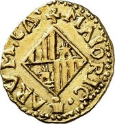 Spain 1/2 Escudo Felipe V ND (1701- 1746) KM# 40 MAIORIC ARVM CA coin reverse Spain 1/2 Escudo Felipe V ND (1701- 1746) KM# 40 MAIORIC ARVM CA coin reverse