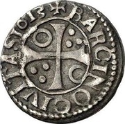 Spain 1/2 Real (1/2 Croat) Philip III 1613 KM# 11 BARCINO CIVITAS 1613 coin reverse Spain 1/2 Real (1/2 Croat) Philip III 1613 KM# 11 BARCINO CIVITAS 1613 coin reverse
