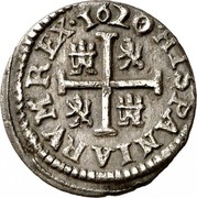 Spain 1/2 Real Philip III 1620 KM# 23 1620 HISPANIARVM REX coin reverse Spain 1/2 Real Philip III 1620 KM# 23 1620 HISPANIARVM REX coin reverse
