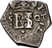 Spain 1/2 Real Philip III 1621 S R KM# 15.2 PHILIPPVS IIII D G S D coin obverse Spain 1/2 Real Philip III 1621 S R KM# 15.2 PHILIPPVS IIII D G S D coin obverse