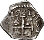 Spain 1/2 Real Philip III 1621 S R KM# 15.2 HISPANIARVM REX 1621 coin reverse Spain 1/2 Real Philip III 1621 S R KM# 15.2 HISPANIARVM REX 1621 coin reverse