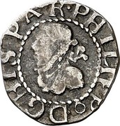 Spain 1/2 Real Philip III 1633 KM# 26 PHILIPP9 D G HISPA R coin obverse Spain 1/2 Real Philip III 1633 KM# 26 PHILIPP9 D G HISPA R coin obverse