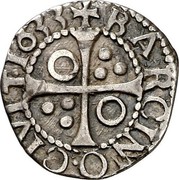 Spain 1/2 Real Philip III 1633 KM# 26 BARCINO CIVIT 1633 coin reverse Spain 1/2 Real Philip III 1633 KM# 26 BARCINO CIVIT 1633 coin reverse