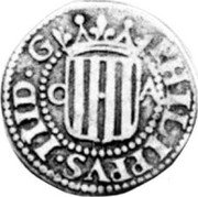 Spain 1/2 Real Philip III 1651 KM# 35 PHILIPPVS III D G CA coin obverse Spain 1/2 Real Philip III 1651 KM# 35 PHILIPPVS III D G CA coin obverse