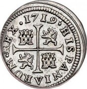 Spain 1/2 Real Felipe V Cuenca 1719 KM# 311 HISPANIARUM REX 1719 coin reverse Spain 1/2 Real Felipe V Cuenca 1719 KM# 311 HISPANIARUM REX 1719 coin reverse