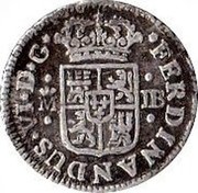Spain 1/2 Real Madrid 1752 JB KM# 370.1 FERDINANDUS VI D G M JB coin obverse Spain 1/2 Real Madrid 1752 JB KM# 370.1 FERDINANDUS VI D G M JB coin obverse
