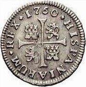 Spain 1/2 Real Sevilla 1760 S JV KM# 395.2 HISPANIARUM REX 1760 coin reverse Spain 1/2 Real Sevilla 1760 S JV KM# 395.2 HISPANIARUM REX 1760 coin reverse