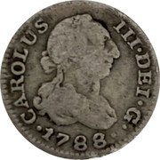 Spain 1/2 Real Carlos III 1788 M KM# 410.1 CAROLUS III DEI GRATIA 1780 coin obverse Spain 1/2 Real Carlos III 1788 M KM# 410.1 CAROLUS III DEI GRATIA 1780 coin obverse