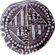 Spain 1/2 Real Felipe II ND KM# 2 MAIORICARVM CATOLICVS coin reverse Spain 1/2 Real Felipe II ND KM# 2 MAIORICARVM CATOLICVS coin reverse