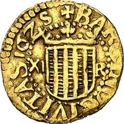 Spain 1/3 Trentin Philip IV 16Z5 KM# A14 BARCINO CIVITAS 16ZS XI R coin reverse Spain 1/3 Trentin Philip IV 16Z5 KM# A14 BARCINO CIVITAS 16ZS XI R coin reverse